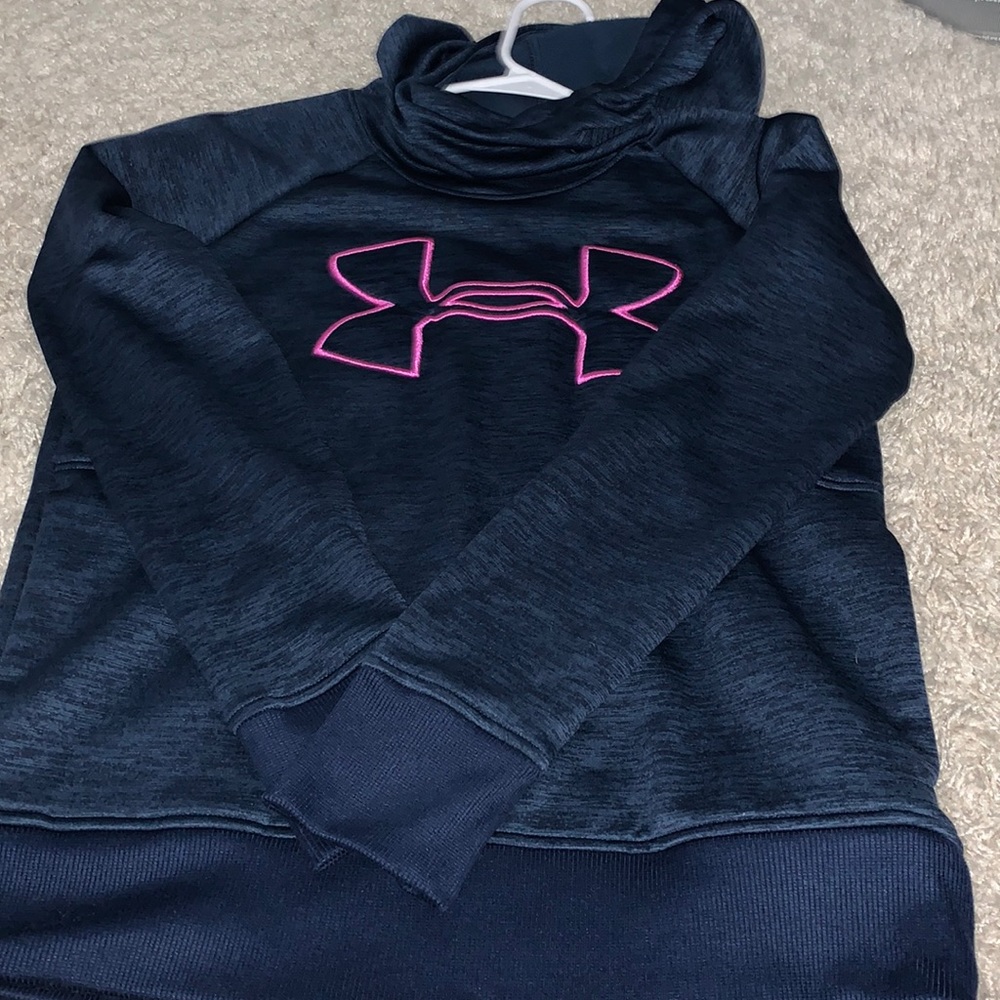 navy blue under armor hoodie
